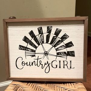 Farmhouse Box Frame Country Girl Sign
